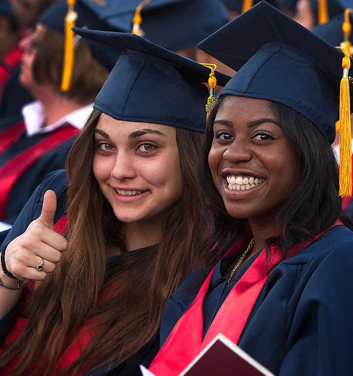 Photo of students at graduation.